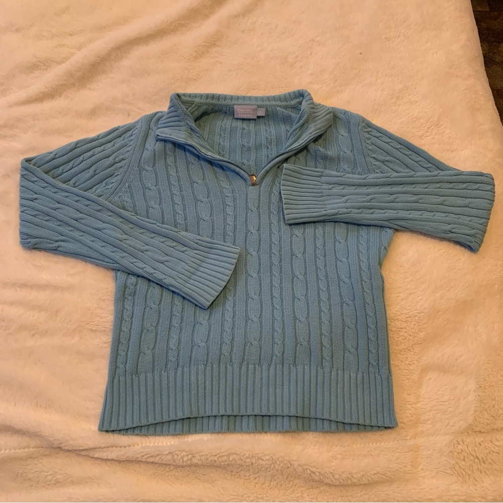 Denver Hayes Light Blue Cowl Neck Sweater